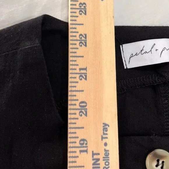 Petal & Pup Black Button Front Sleeveless Vest Top Tailored Small - Picture 6 of 8